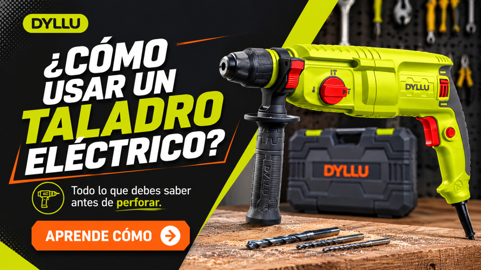 como usar un taladro electrico