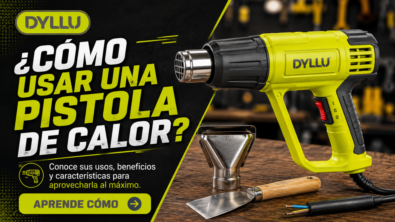 como usar una pistola de calor