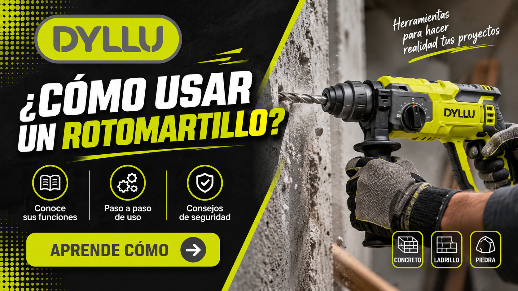 Como usar un rotomartillo