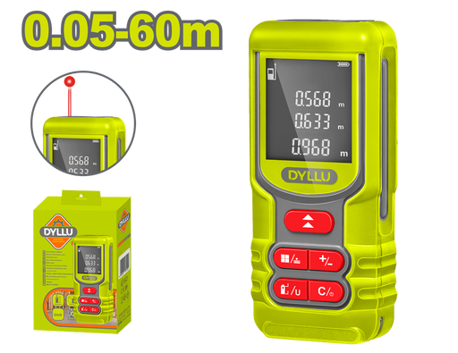 Medidor De Distancia Laser 60M Luz Roja Dyllu (Dtdl1516)