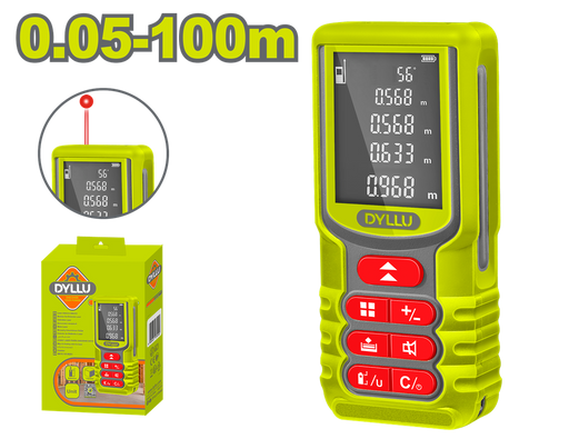 Medidor De Distancia Laser 100M Luz Roja Dyllu (Dtdl1520)