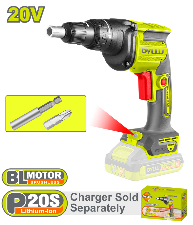 ATORNILLADOR DRYWALL 1/4" INCLUYE 2 PUNTAS BATERIA Y CARGADOR SE VENDEN POR SEPARADO DYLLU (DTDS204283)