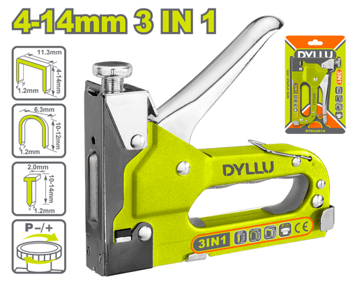 Grapadora Tapiceria 3 En 1 Fuerza Ajustable (4 - 14 Mm)  Dyllu (Dtgu2614)