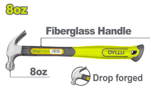 Martillo  8Oz Mango Fibra De Vidrio Dyllu (Dthm3308)