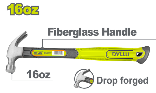 Martillo  16Oz Mango Fibra De Vidrio Dyllu (Dthm3316)
