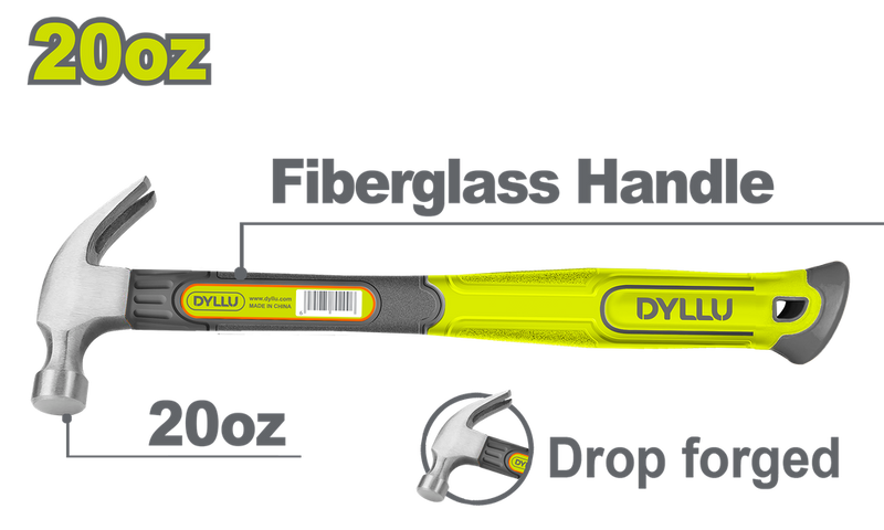 Martillo  20Oz Mango Fibra De Vidrio Dyllu (Dthm3320)