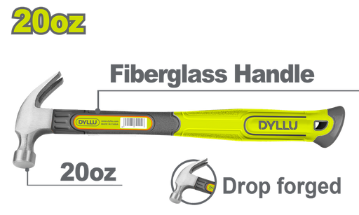 Martillo  20Oz Mango Fibra De Vidrio Dyllu (Dthm3320)