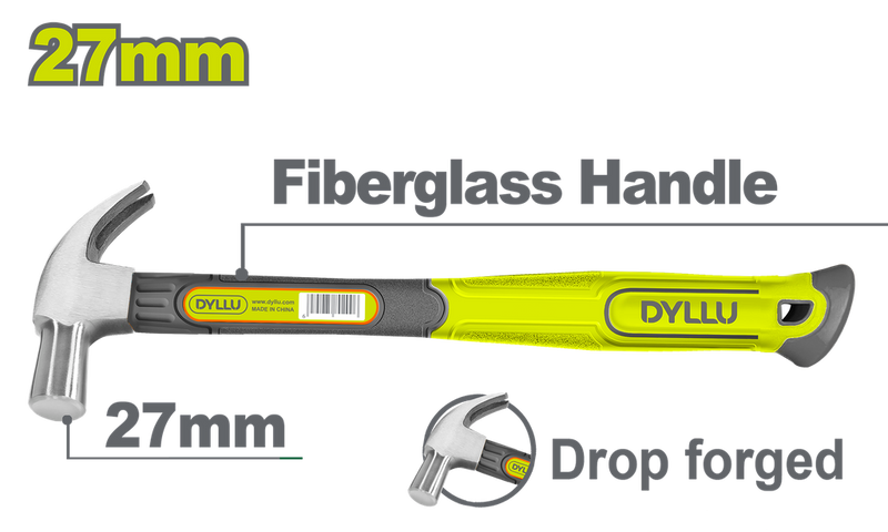 Martillo 27Mm Mango Fibra De Vidrio  Dyllu (Dthm3327)