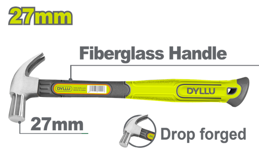 Martillo 27Mm Mango Fibra De Vidrio  Dyllu (Dthm3327)