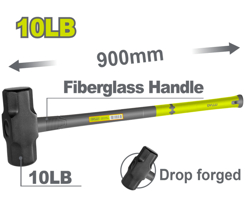 Porra 10 Lb Mango Fibra De Vidrio Dyllu (Dthm4310)