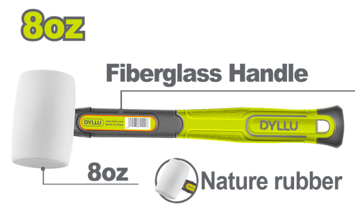 Martillo Chipote  8Oz Blanco Mango Fibra  (Dthm7303)