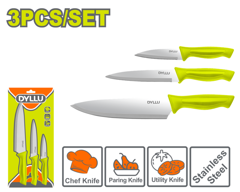 Juego De Cuchillos Para Cocina X 3 Pcs Dyllu (Dtkk1K31)