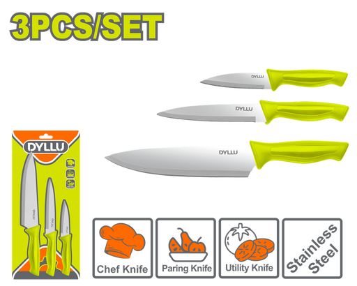 Juego De Cuchillos Para Cocina X 3 Pcs Dyllu (Dtkk1K31)
