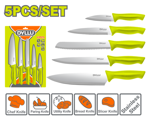 Juego De Cuchillos Para Cocina X 5 Pcs Dyllu (Dtkk1K51)