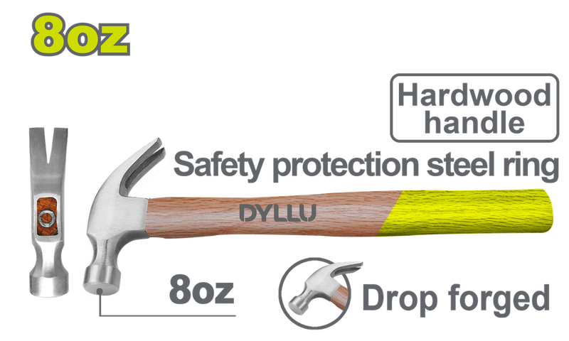 Martillo 8Oz Mango Madera Dyllu (Dtmb3308)