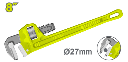 Llave Tubo 8" Dyllu (Dtpw1108)