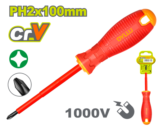 Destornillador (-)  4" Aislado 1000V Dyllu (Dtsd7244)