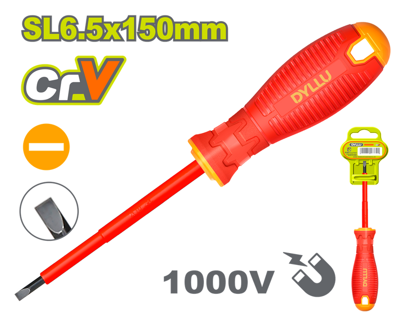 Destornillador (-)  6" Aislado 1000V Dyllu (Dtsd7266)