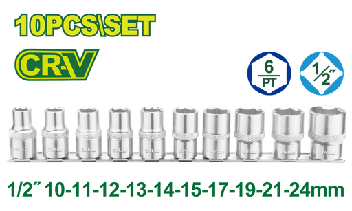 Juego De Copas 1/2" X 10 Pzs  Dyllu (Dtst2410)