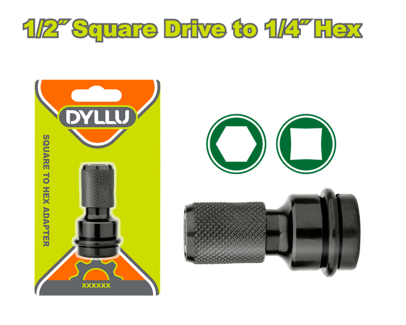ADAPTADOR PARA LLAVE DE IMPACTO DE 1/2" A 1/4" DYLLU (DTSV7K01)