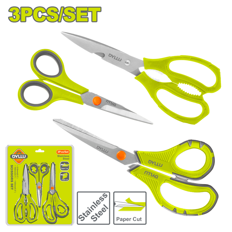 Juego De Tijeras X 3 Pzs  Dyllu (Dtsx4603)