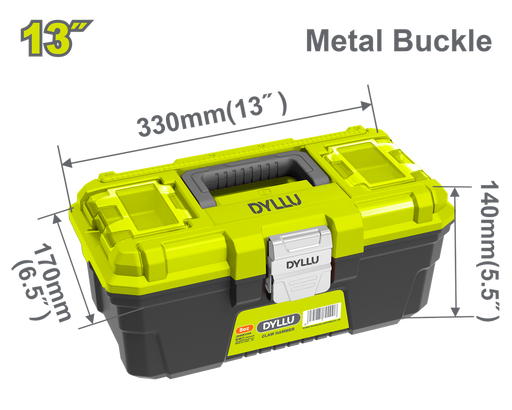 Caja De Herramienta 13" Plástica Cierre Metalico Dyllu (Dttb3313)