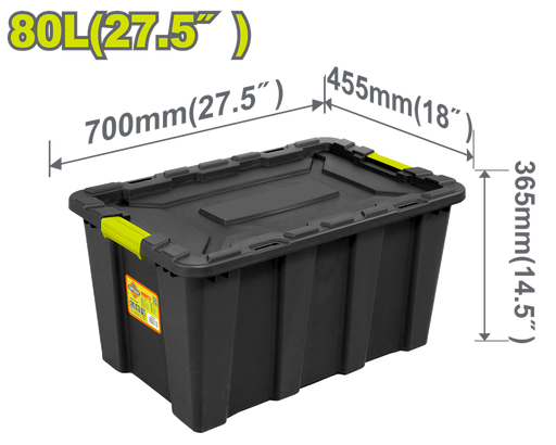 Caja De Almacenaje  Plástica 23" 80L Dyllu (Dttb3380)