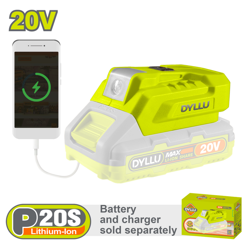 Cargador Usb 20V Para Celulares Y Otros Equipos Bateria Y Cargador No Incluido Dyllu (Dtucp118)