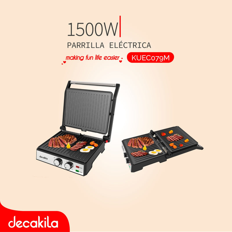 PARRILLA ELECTRICA 2 EN 1 120V DECAKILA (KUEC079M)