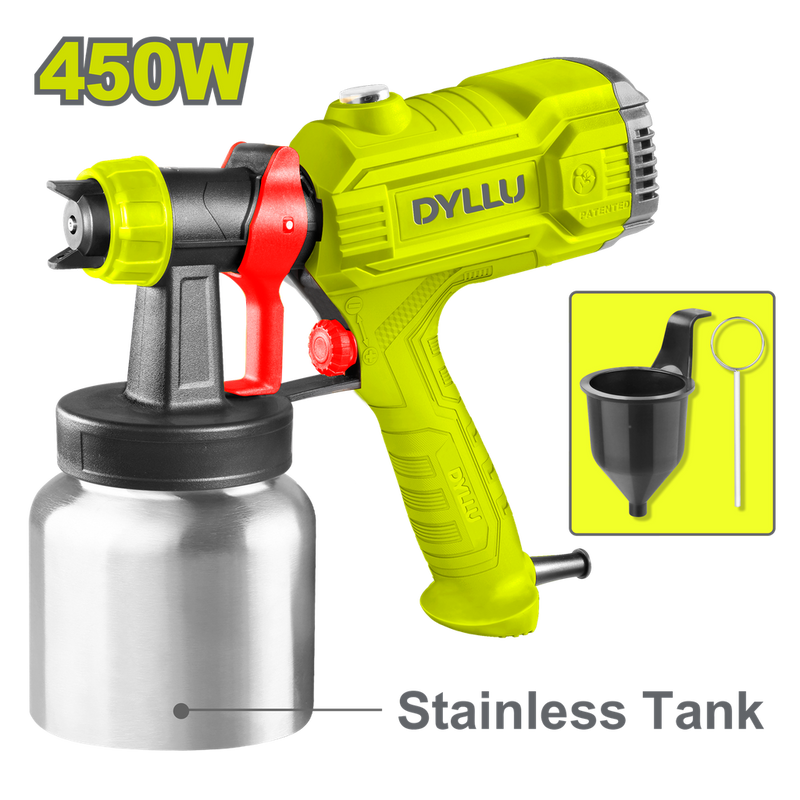 Pistola Pintar Electrica 800Ml 450W Vaso Metalico Dyllu (Udteg1A02)