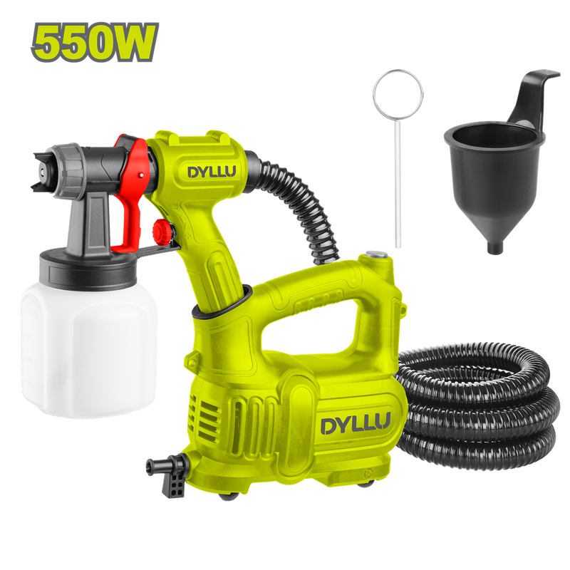 Compresor Mini + Pistola Industrial Vaso Plastico 800Ml 550W Dyllu (Udteg2A50)