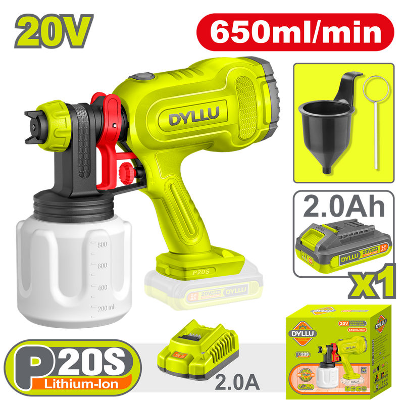 Pistola Pintar Electrica 800Ml 20V  Dyllu (Udtsu30664)